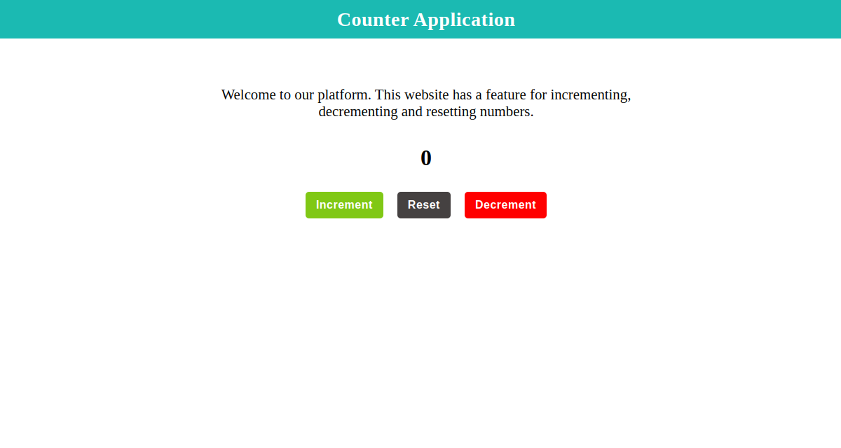Preview of Counter app